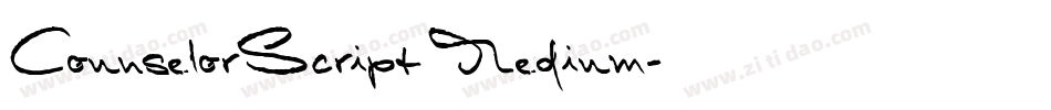CounselorScript Medium字体转换
